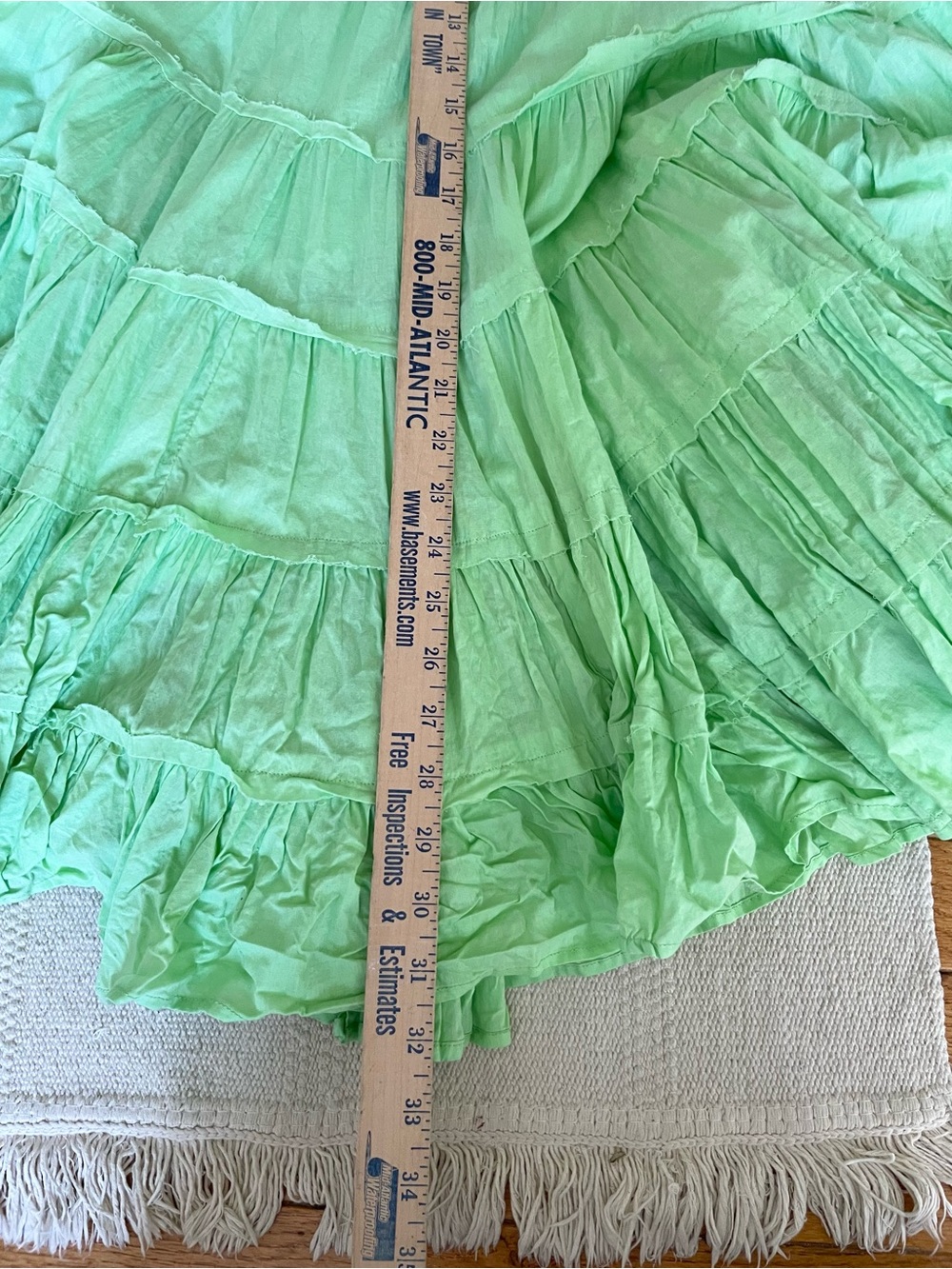 Womens 100% Cotton Tiered Midi Full Circle Skirt M Fairy Boho Soft Surroundings - Picture 7 of 7